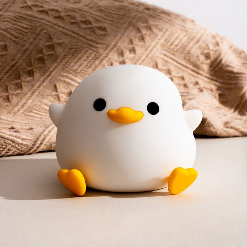 Doudou Duck Silicone Alarm Lamp - Ambient Bedside Light with USB Charging and Sleep Mode