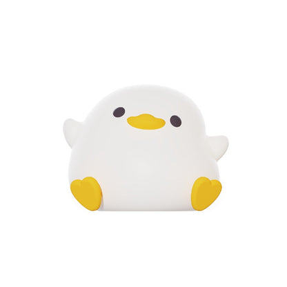 Doudou Duck Silicone Alarm Lamp - Ambient Bedside Light with USB Charging and Sleep Mode