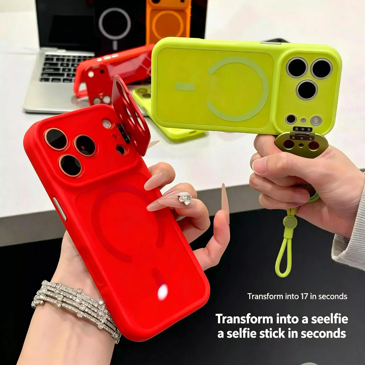 Colnel Matte Magnetic Phone Case with Lens Cover and Kickstand - Shockproof Design, Large Camera Window, Cutout for Wireless Charging - Compatible with iPhone 12/13/14/15/16/17 Pro/Pro Max/Plus
