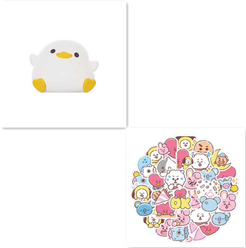 Doudou Duck Silicone Alarm Lamp - Ambient Bedside Light with USB Charging and Sleep Mode