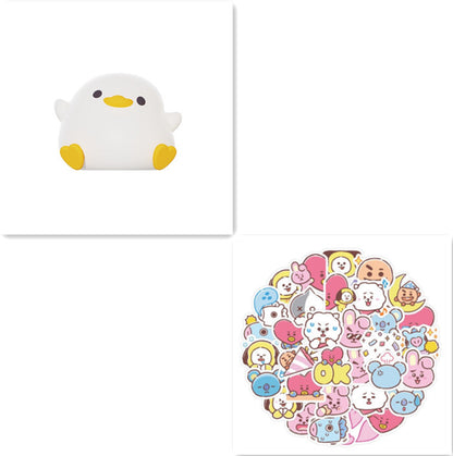 Doudou Duck Silicone Alarm Lamp - Ambient Bedside Light with USB Charging and Sleep Mode
