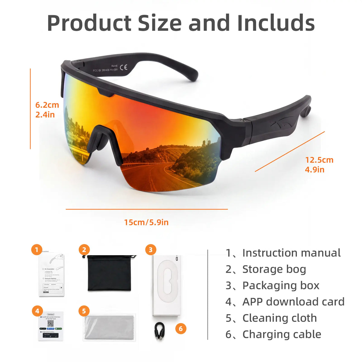 CARRY WIT Smart Glasses - Advanced Wearable Technology with Bluetooth 5.4, Open-Ear Audio, and UV400 Lightweight Sunglasses for Men and Women, Ideal for Cycling, Music, and Calls