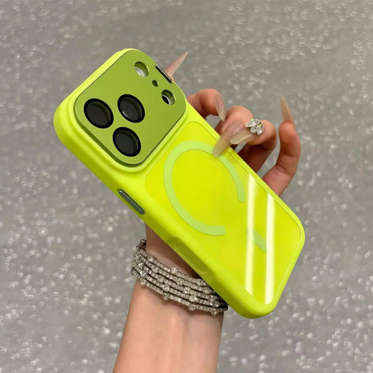Colnel Matte Magnetic Phone Case with Lens Cover and Kickstand - Shockproof Design, Large Camera Window, Cutout for Wireless Charging - Compatible with iPhone 12/13/14/15/16/17 Pro/Pro Max/Plus